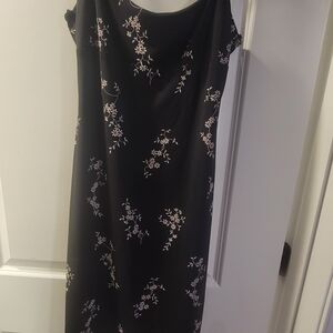 City Triangles Black and White Floral Maxi Dress